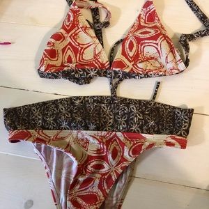 OP brown and orange bikini